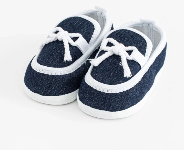 Niemowlęce buciki mokasyny New Baby, granatowe, 12–18 miesięcy