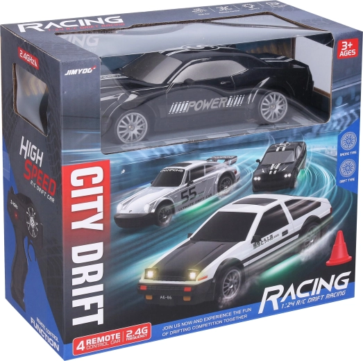 Driftowe auto RC na zdalne sterowanie czarne 21,5 cm