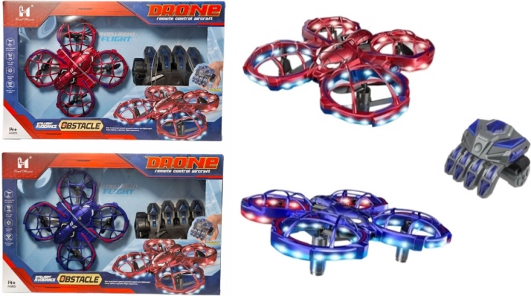 Dron zdalnie sterowany z oświetleniem LED i sterowaniem gestami