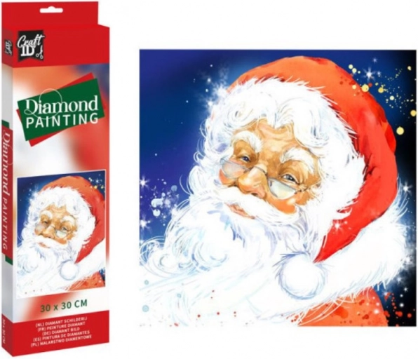 Malowanie diamentowe Santa 30x30 cm