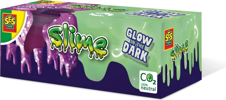 Świecący w ciemności slime z brokatem 2 szt.