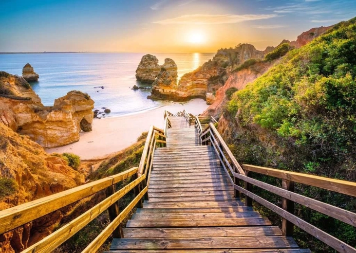 Puzzle Ravensburger Schody na plażę Camilo, Algarve 1000 elementów