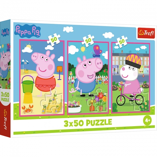 Puzzle 3x50 Peppa Pig - Siła przyjaźni