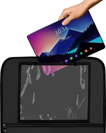Przezroczysta kieszeń na tablet dla rozrywki w podróży