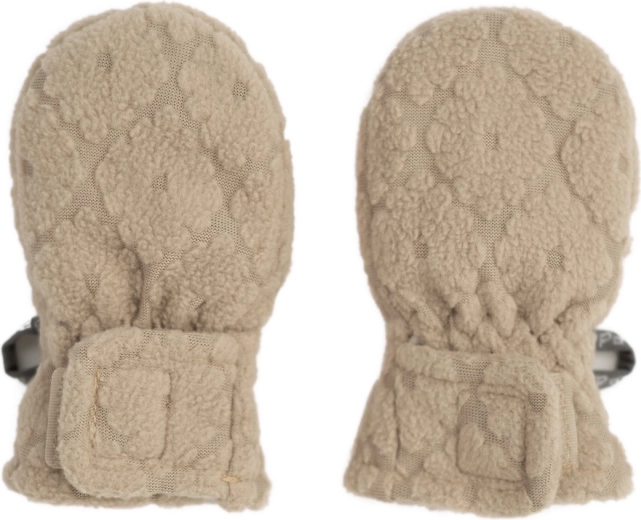 Dziecięce rękawiczki Lodger bez kciuka Mittens Folklore Fleece beżowe (1–2 lata) - 1 sztuka