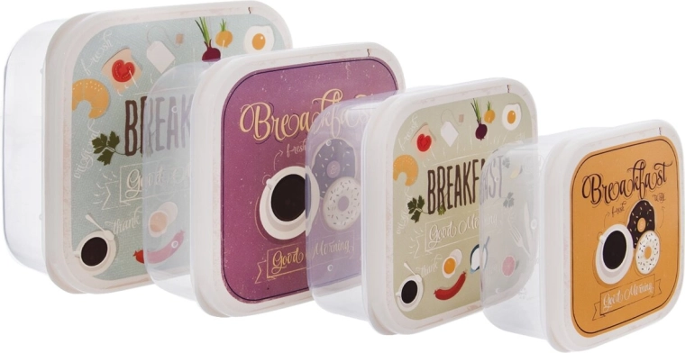Pojemniki na przekąski Child Breakfast, zestaw 4 szt.
