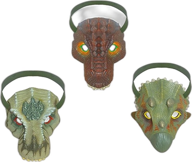 Maska dinozaura 19 cm (3 rodzaje) - 1 sztuka