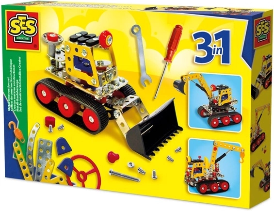 SES Creative metalowy zestaw konstrukcyjny Pojazdy budowlane 3 w 1