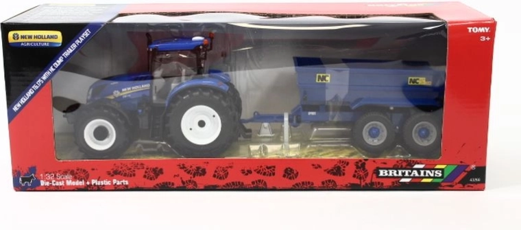 Britains traktor New Holland T6 z przyczepą
