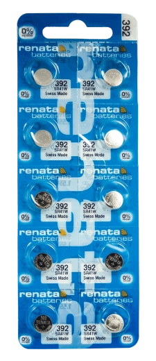 Renata SR41W 392 bateria guzikowa do zegarków 1,55 V 45 mAh, opakowanie 10 szt.
