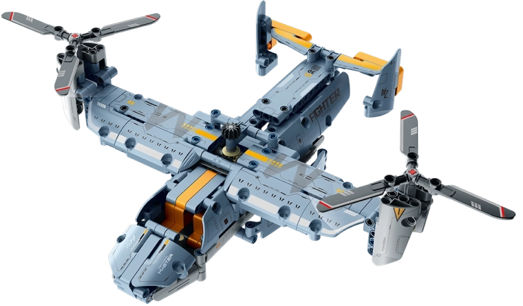 Model samolotu Osprey (tilt-rotor) jako maszyna ratownicza/transportowa