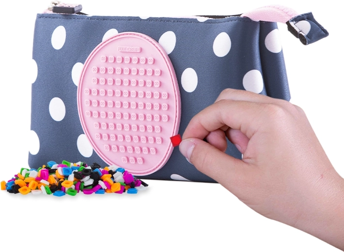 Duże etui Pixie Crew niebieskie w białe kropki