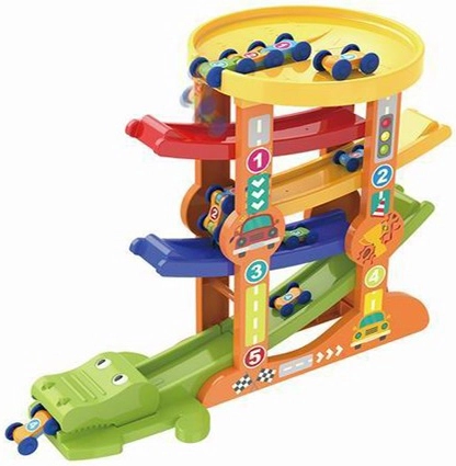 Tor wyścigowy krokodyl z autkami i wyrzutnią