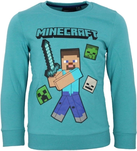 Turkusowa bluza Minecraft