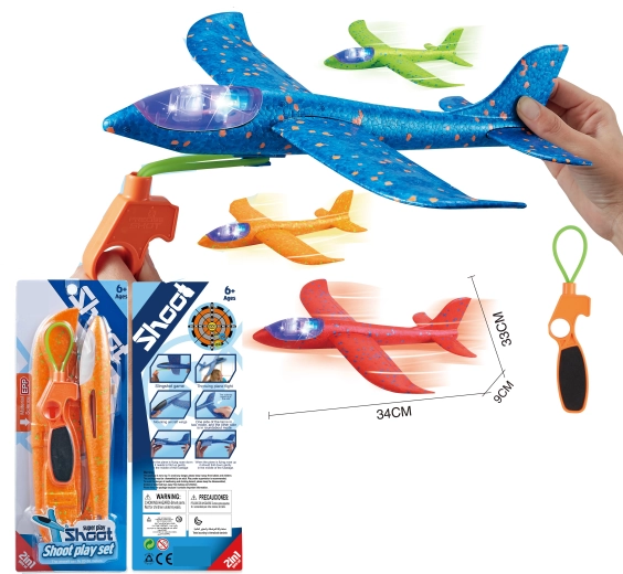 Wyrzutnia samolotu z diodami LED 34 cm