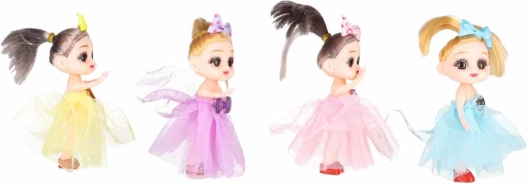4 mini laleczki w jednym opakowaniu