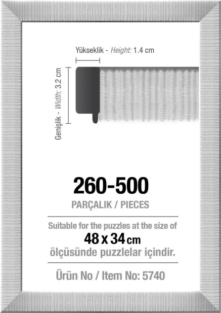 Rama na puzzle 48 × 34 cm biała