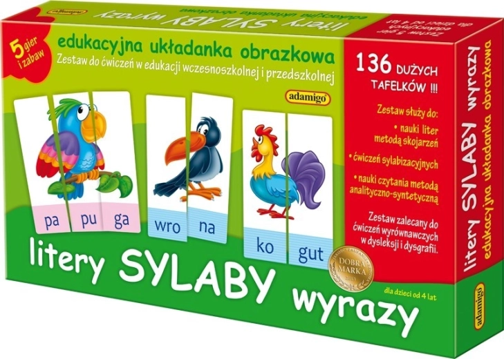 Zestaw edukacyjny Litery Sylaby Słowa