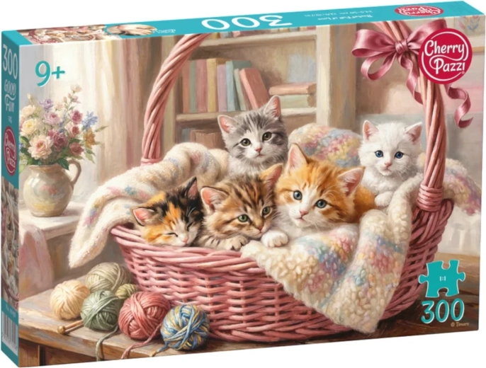 Cherry Pazzi Puzzle Kocięta w koszyku, 300 elementów