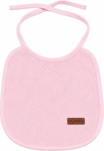 New Baby dziecięcy frotte śliniak z podszewką PVC różowy - 1 szt.