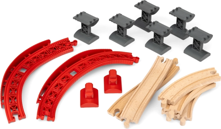 BRIO World zestaw wznoszących się zakrętów torów