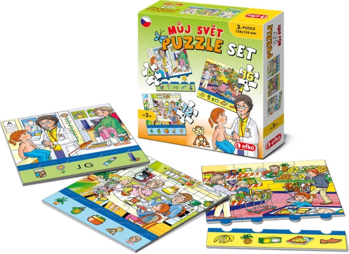 Efko puzzle Mój świat 3 w 1 (4, 12 i 16 elementów)
