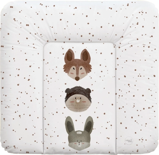 Ceba Baby miękka mata do przewijania na komodę Basic Cute Animals 75 × 72 cm