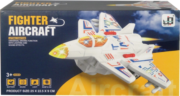 Samolot odrzutowy ze świetlnymi i dźwiękowymi efektami