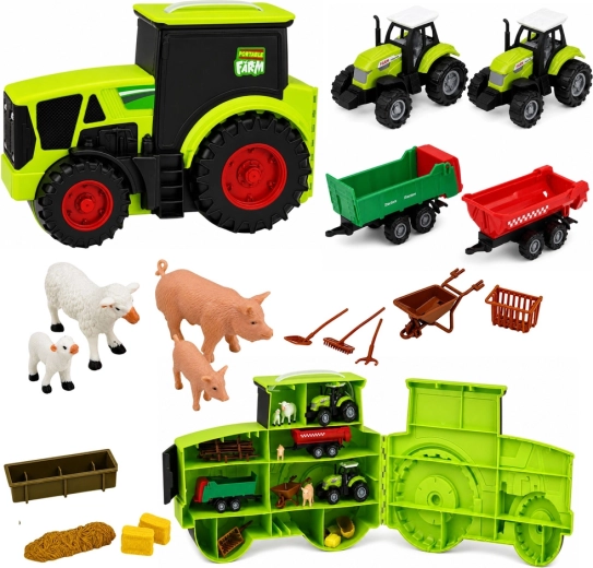 Zestaw farmerski w traktorze – przenośna farma 28 elementów