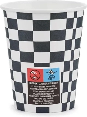 Jednorazowe kubeczki imprezowe Szachownica 220 ml – mix