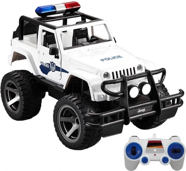 Zdalnie sterowany policyjny samochód Jeep 1:12 Double Eagle