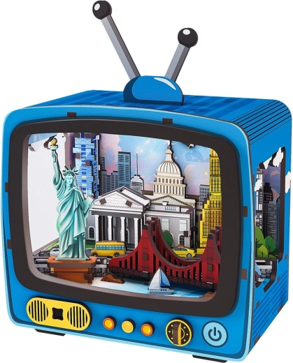 2Kids Toys 3D drewniana układanka retro TV Nowy Jork
