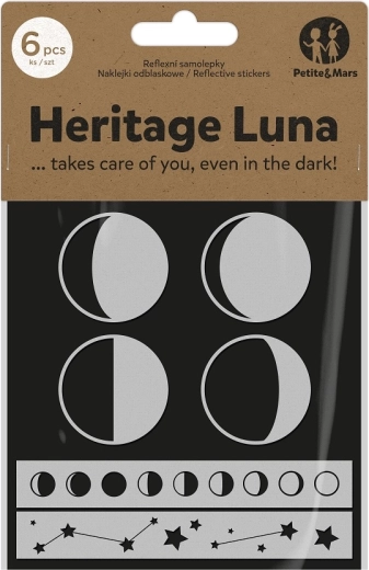 Odbijające światło naklejki PETITE&MARS Heritage Luna na wózek