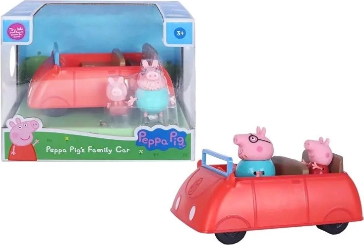 Rodzinny samochód Świnka Peppa z 2 figurkami