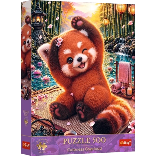 Uroczy motyw czerwonej pandy z serii Cuteness Overload