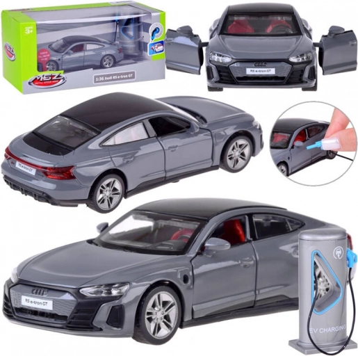 Metalowy model Audi RS e-tron GT Coupe z efektami dźwiękowymi i świetlnymi