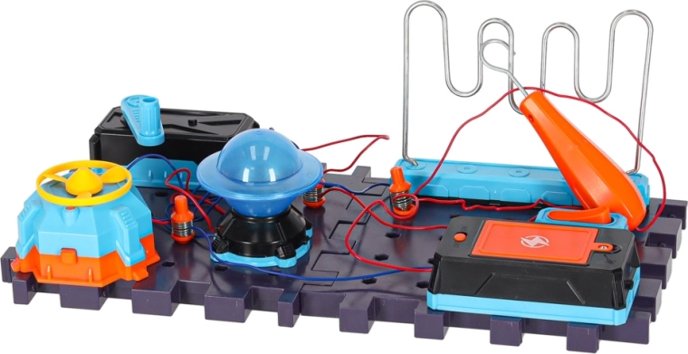 Zabawny druciany labirynt z brzęczykiem