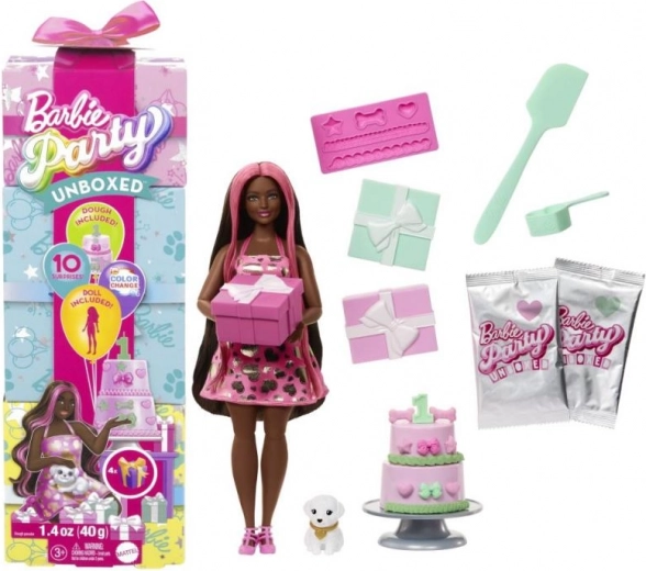 Barbie Party Reveal Lalka – różowa