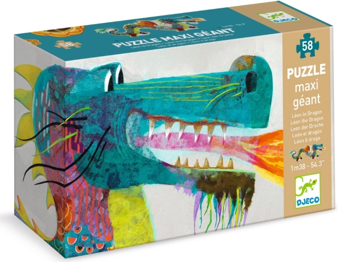 Djeco duże puzzle Smok, 58 elementów