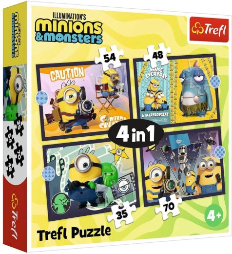 Puzzle 4 w 1 Nowe przygody Minionków