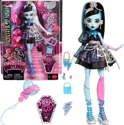 Monster High Frankie Stein Strasznie słodkie urodziny lalka 27 cm z akcesoriami