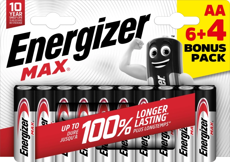 Energizer Max AA baterie alkaliczne 10 szt. (6+4)