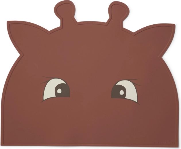 Nuuroo Albert silikonowa mata stołowa Giraffe Mahogany