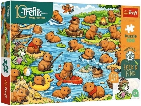 Puzzle Trefl Seek and Find kapibary 100 elementów