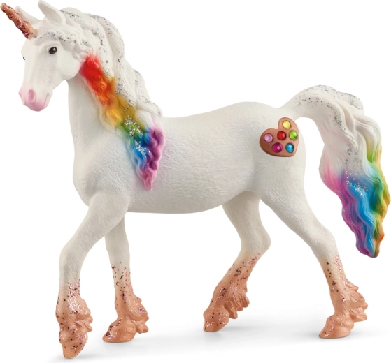 Schleich bayala tęczowa klacz jednorożca z serduszkami