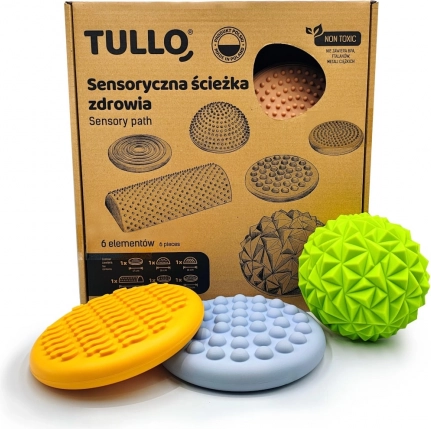 Pastelowa sensoryczna ścieżka Tullo - 6 elementów