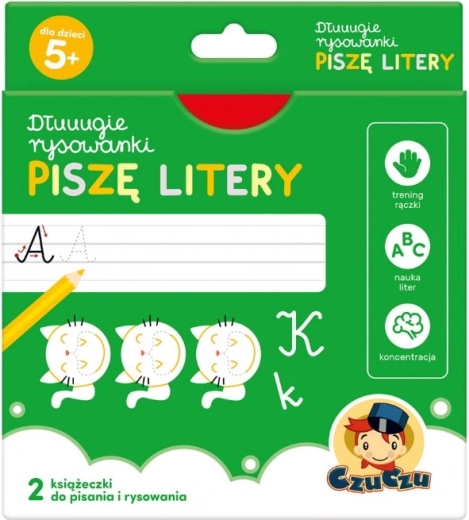 CzuCzu Dłuuugie rysowanki: piszę litery (zestaw edukacyjny dla dzieci 5+)