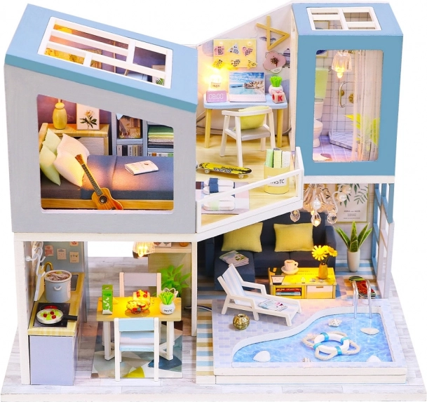 2Kids Toys miniatura domku – willa – Niebieska