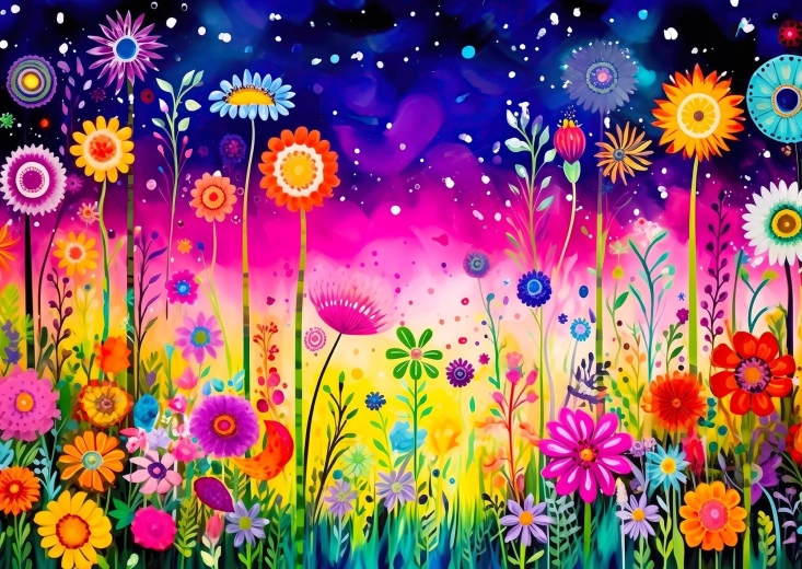 Ciesz się układanką Serenada Płatków Kwiatów 1000 elementów