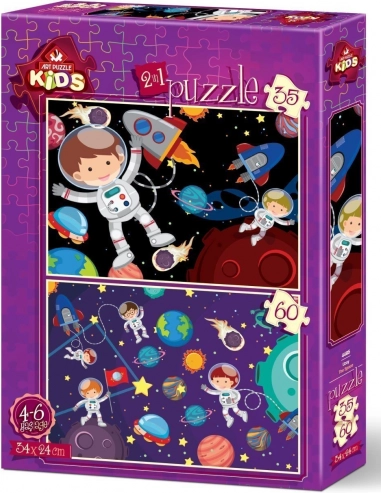 Zestaw puzzli z motywem kosmosu 35 + 60 elementów ART PUZZLE